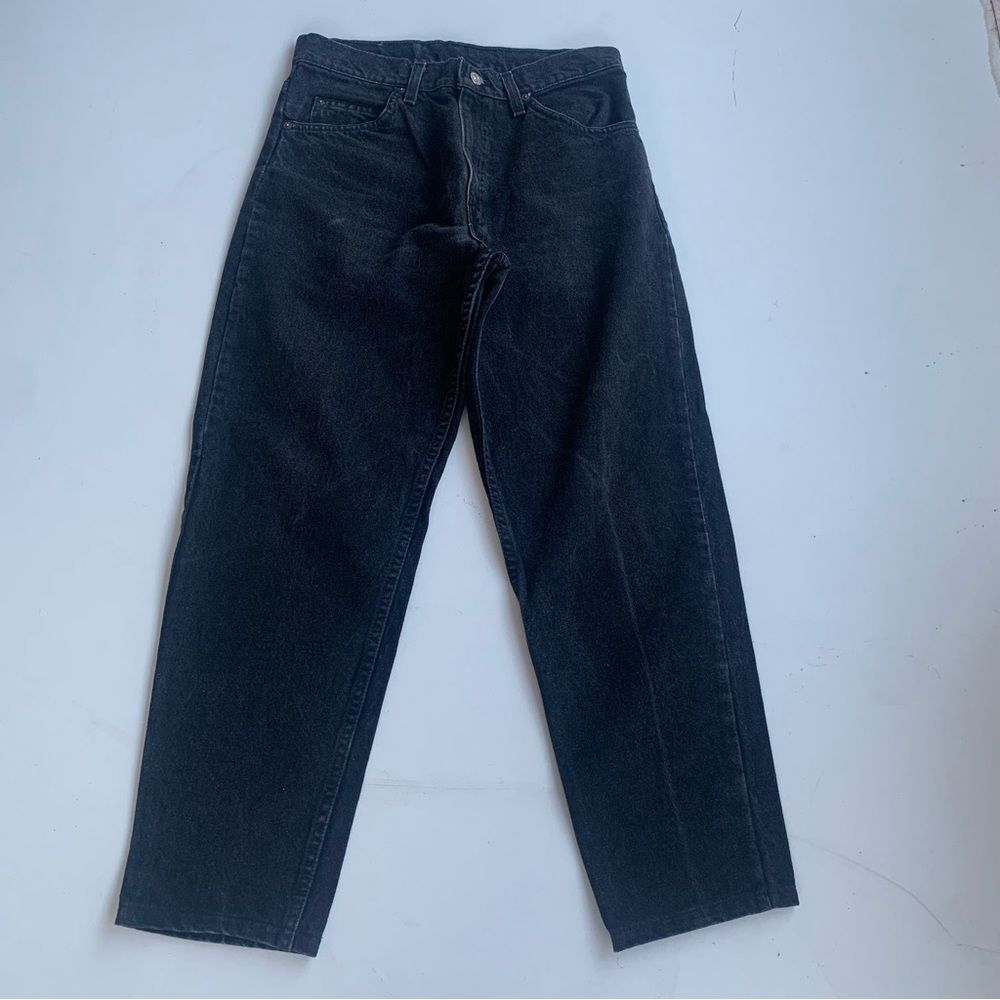 Vintage Levis 550 Jeans Mens 31x30 Orange Tab Regular Straight Leg Black Denim